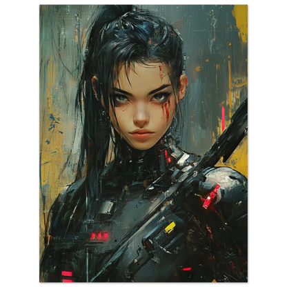 🌃🎮🌐🧬 CYBERPUNK WAR GIRL ULTIMATE SERIE  4☢️ - Aura Studio Déco