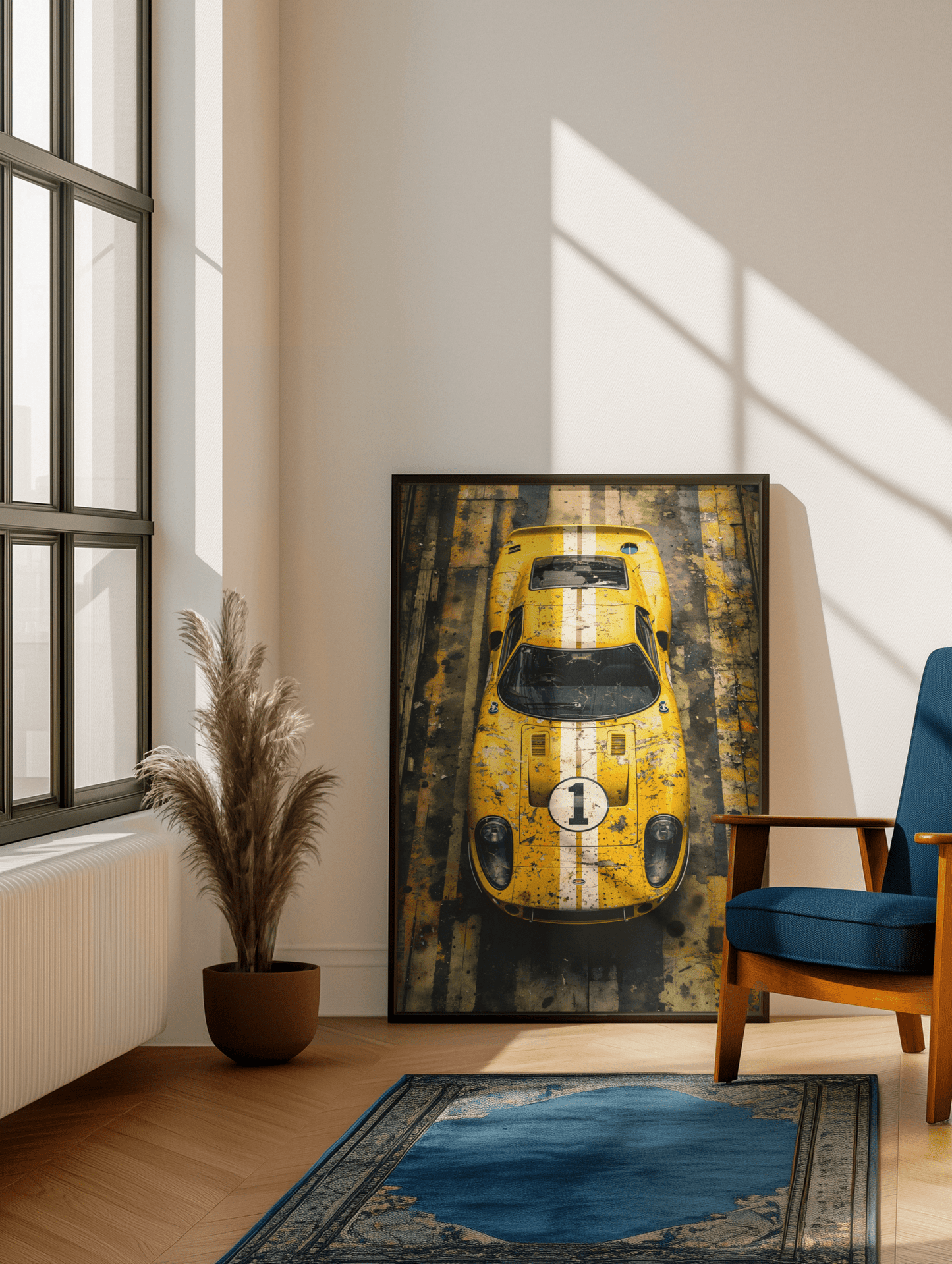 🏎️🏁Affiche Automobile Art' Legend 5 Encadrée - Aura Studio Déco
