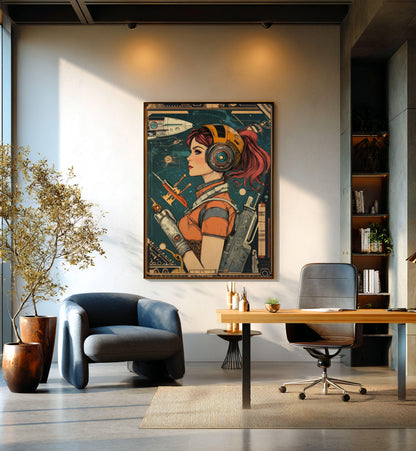✨ RETRO FUTUR MECHA WOMENS — Starship Series #17 - Aura Studio Déco