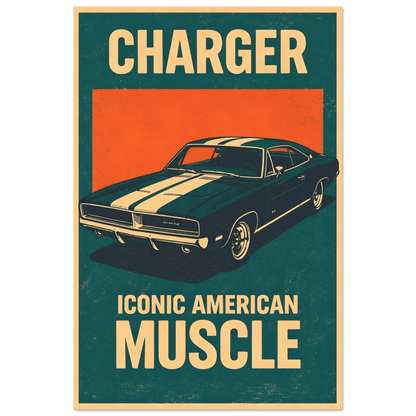 🏆🀣📺 Affiche Automobile Vintage Iconic Legend - Aura Studio Déco