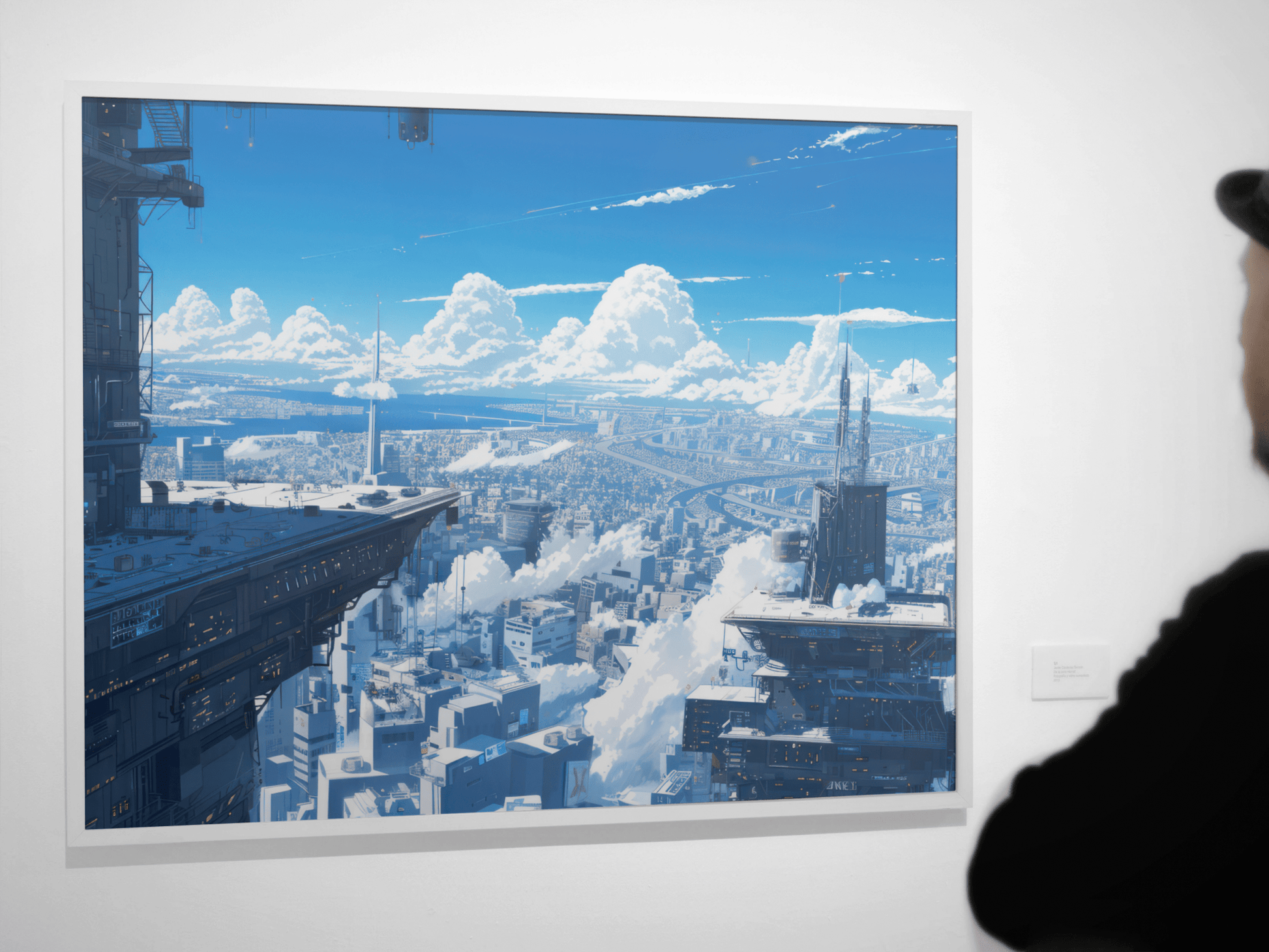 🐉🇯🇵✨ Affiche encadrée métal CLI-FI Anime Concept – Neo City - Aura Studio Déco