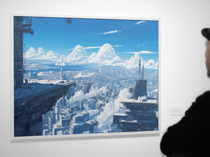 🐉🇯🇵✨ Affiche encadrée métal CLI-FI Anime Concept – Neo City - Aura Studio Déco