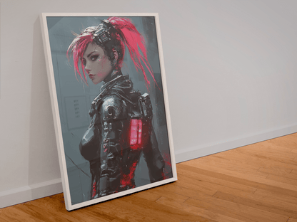 🧬Estampe d 'Art Affiche Cyber Girl Hors-série # 10 – Art Mural Cyberpunk - Aura Studio Déco