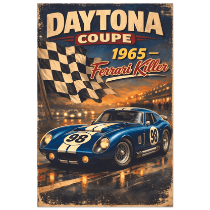 🏆🀣📺 Affiche Automobile Vintage Daytona - Aura Studio Déco