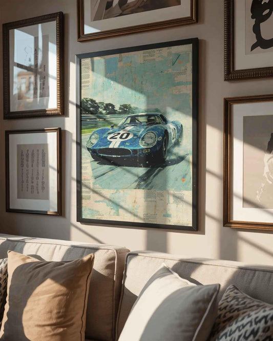 🏆🀣📺 Affiche Automobile Vintage Race Legend 2 - Aura Studio Déco