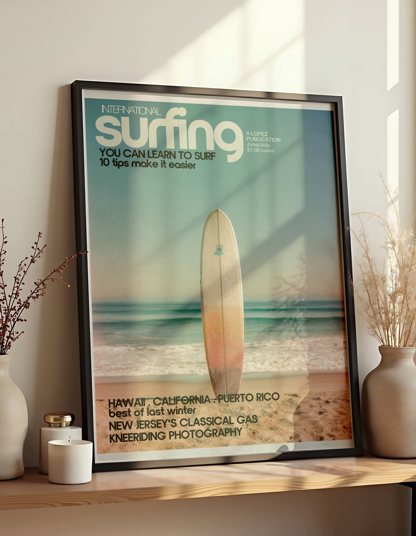 Poster Planche de Surf – Photographie vintage bord de mer