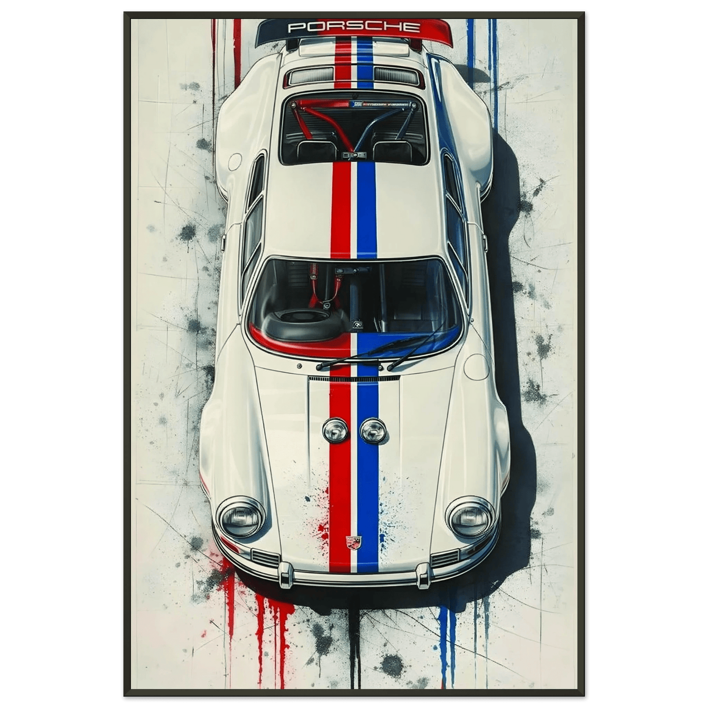 🏎️🏁Affiche Automobile Art' Legend 3 Encadrée - Aura Studio Déco