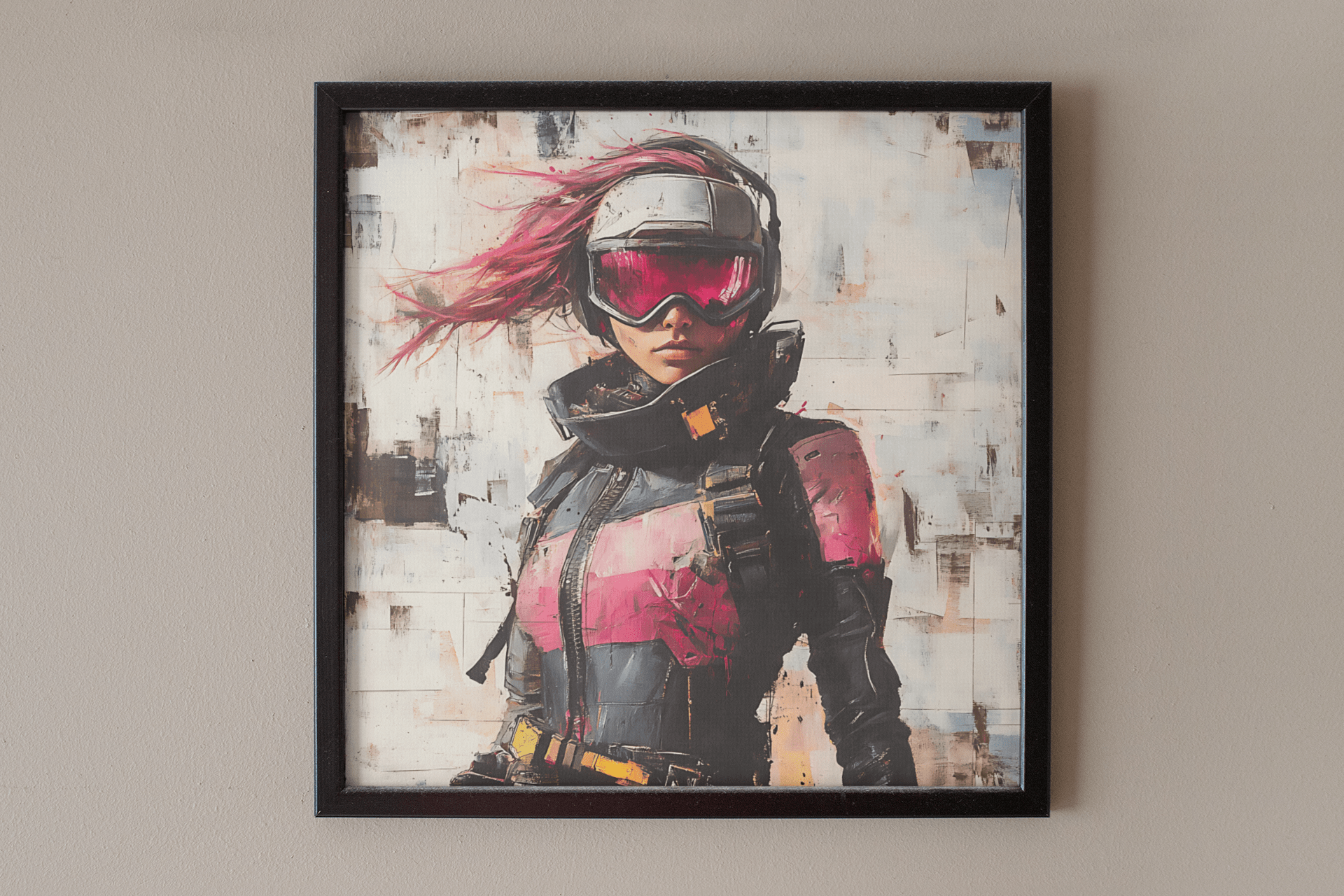 ☢️🧬Affiche Murale Survival Neon Fury Girls #9 - Aura Studio Déco