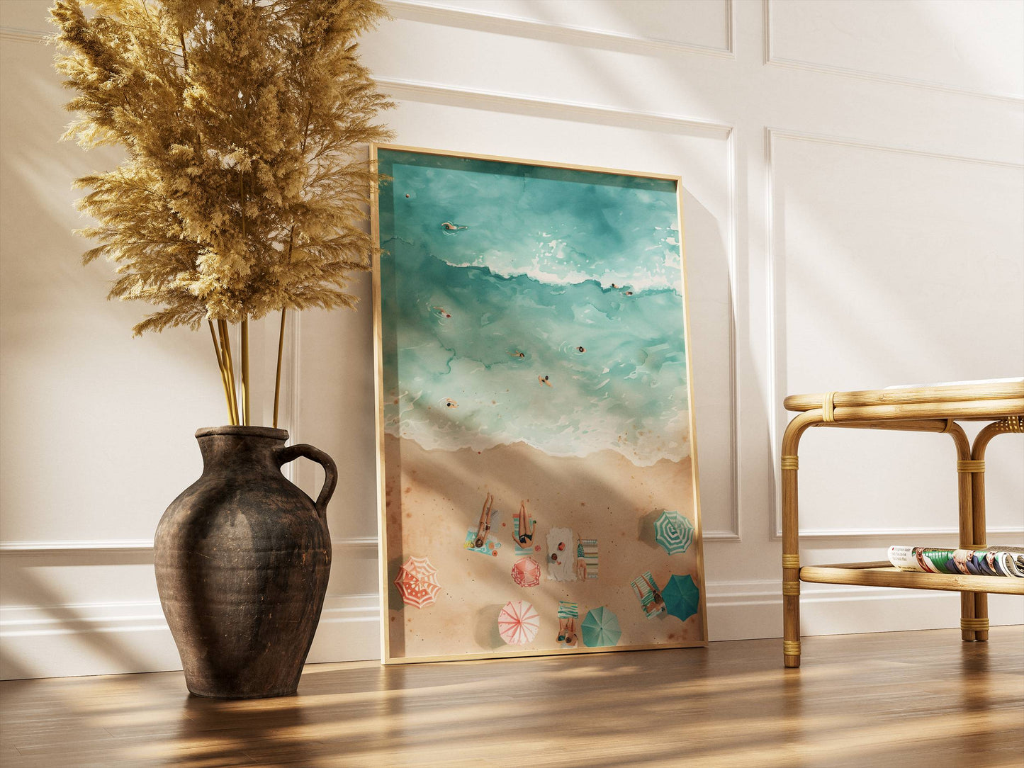 Affiche Vue Aérienne de Plage – Ambiance Estivale et Bord de Mer | Poster sur Papier Mat