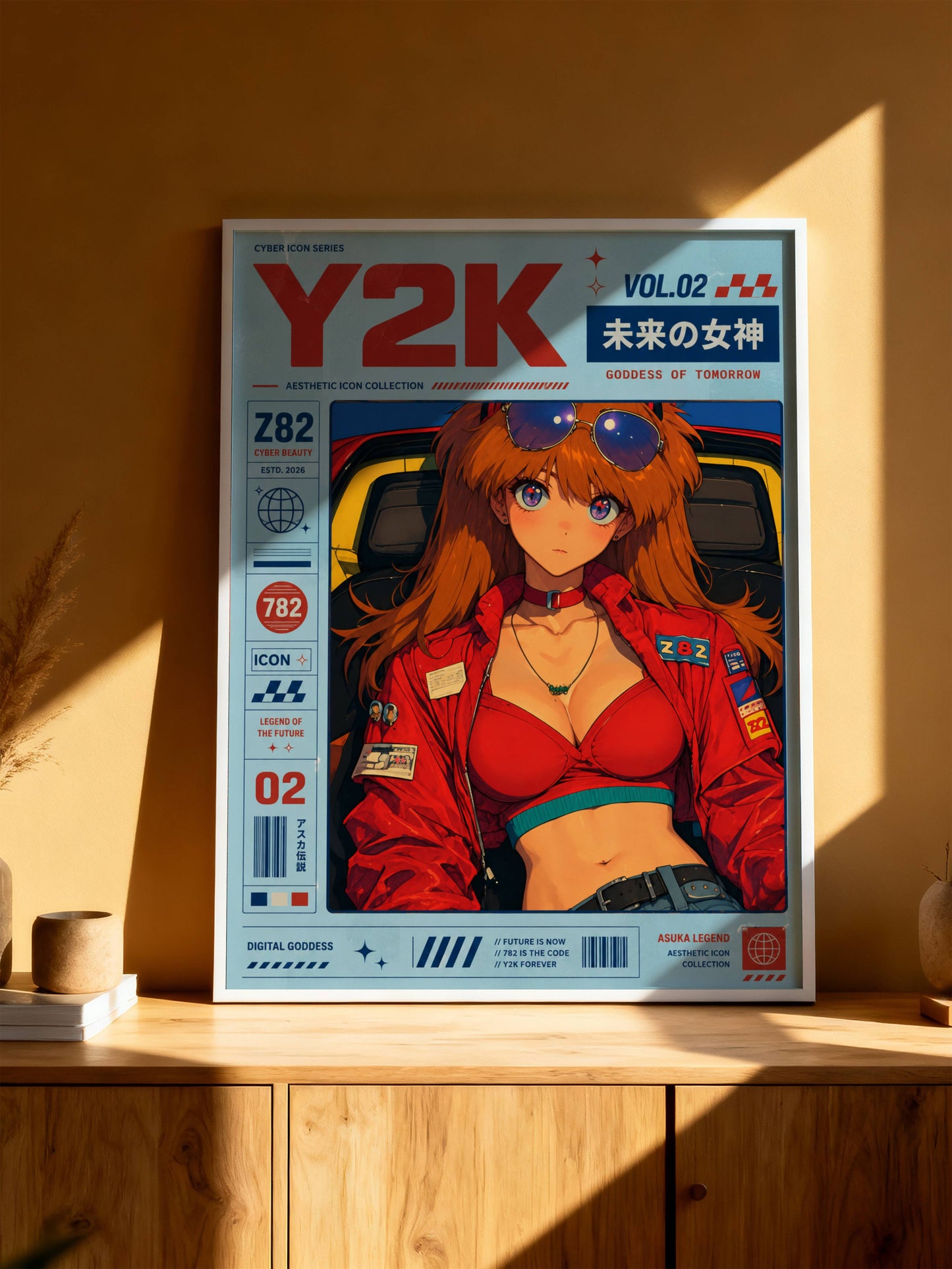 Y2K Magazine Cover Poster | Retro Anime Fashion Art Print | Streetwear Aesthetic Wall Decor | Pop Culture Poster