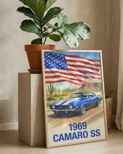 🏆🀣📺 Affiche Automobile Vintage 1969 Legend - Aura Studio Déco