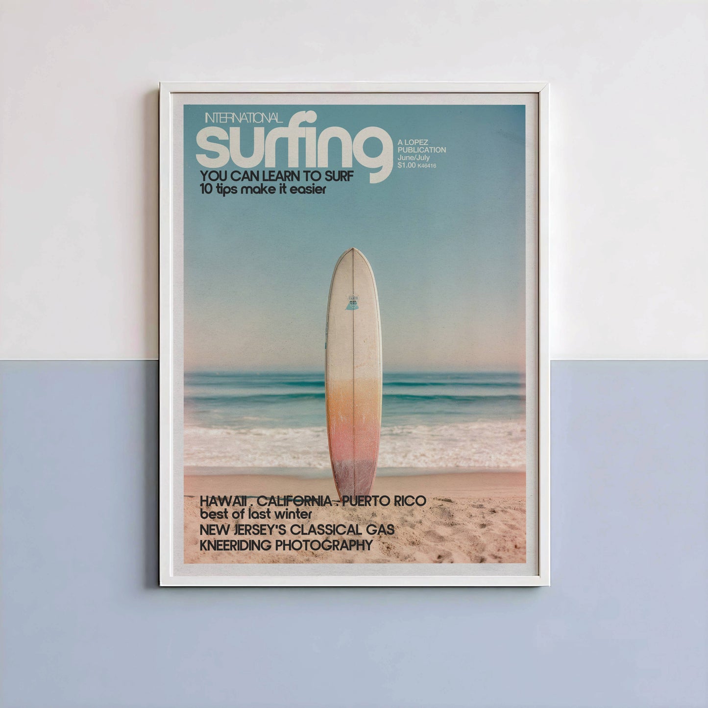 Poster Planche de Surf – Photographie vintage bord de mer