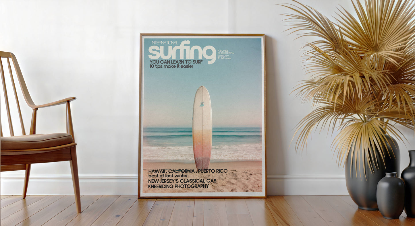 Poster Planche de Surf – Photographie vintage bord de mer