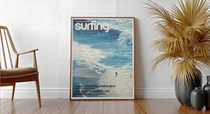Poster Plage Surf Vintage – Ambiance bord de mer estivale