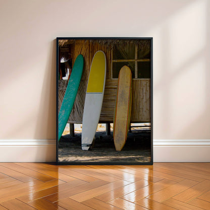 Affiche Planches de Surf Vintage – Ambiance Tropicale et Esprit Bord de Mer | Poster sur Papier Mat