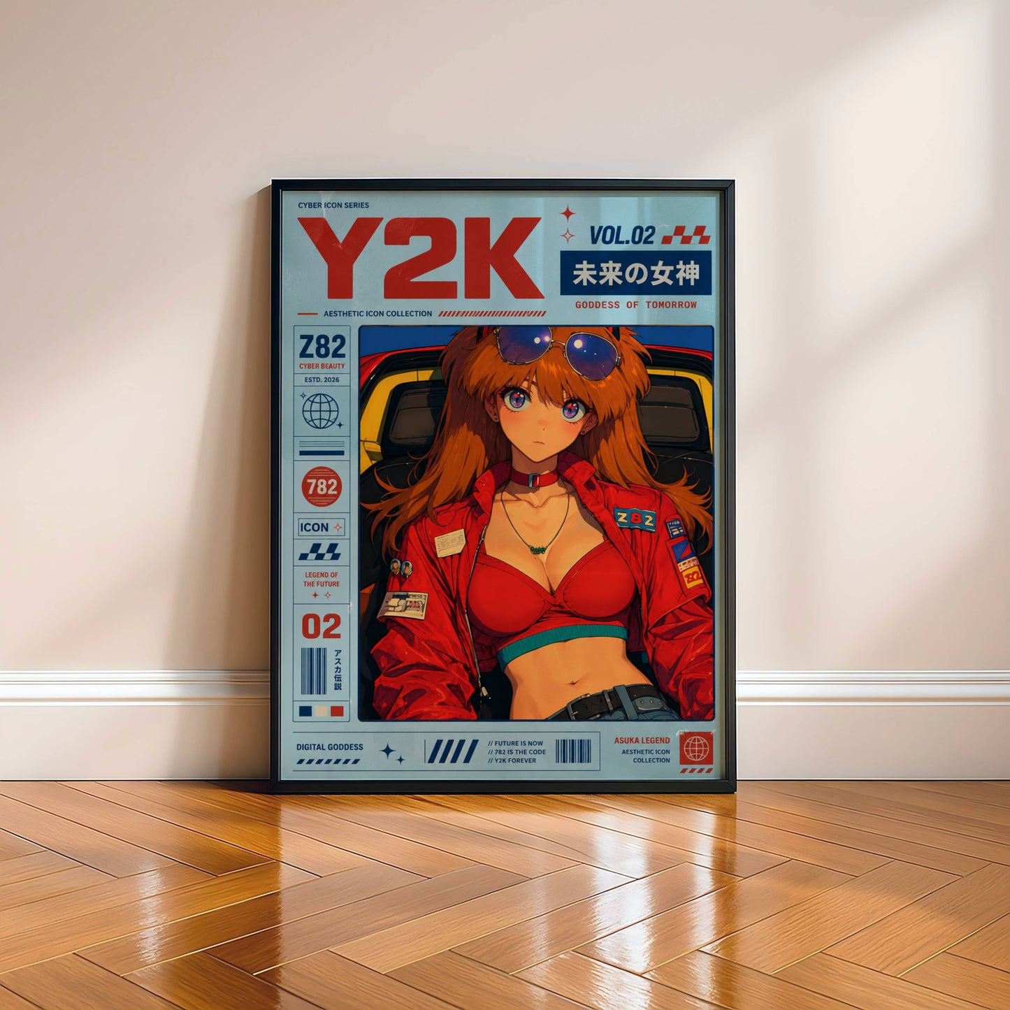 Y2K Magazine Cover Poster | Retro Anime Fashion Art Print | Streetwear Aesthetic Wall Decor | Pop Culture Poster