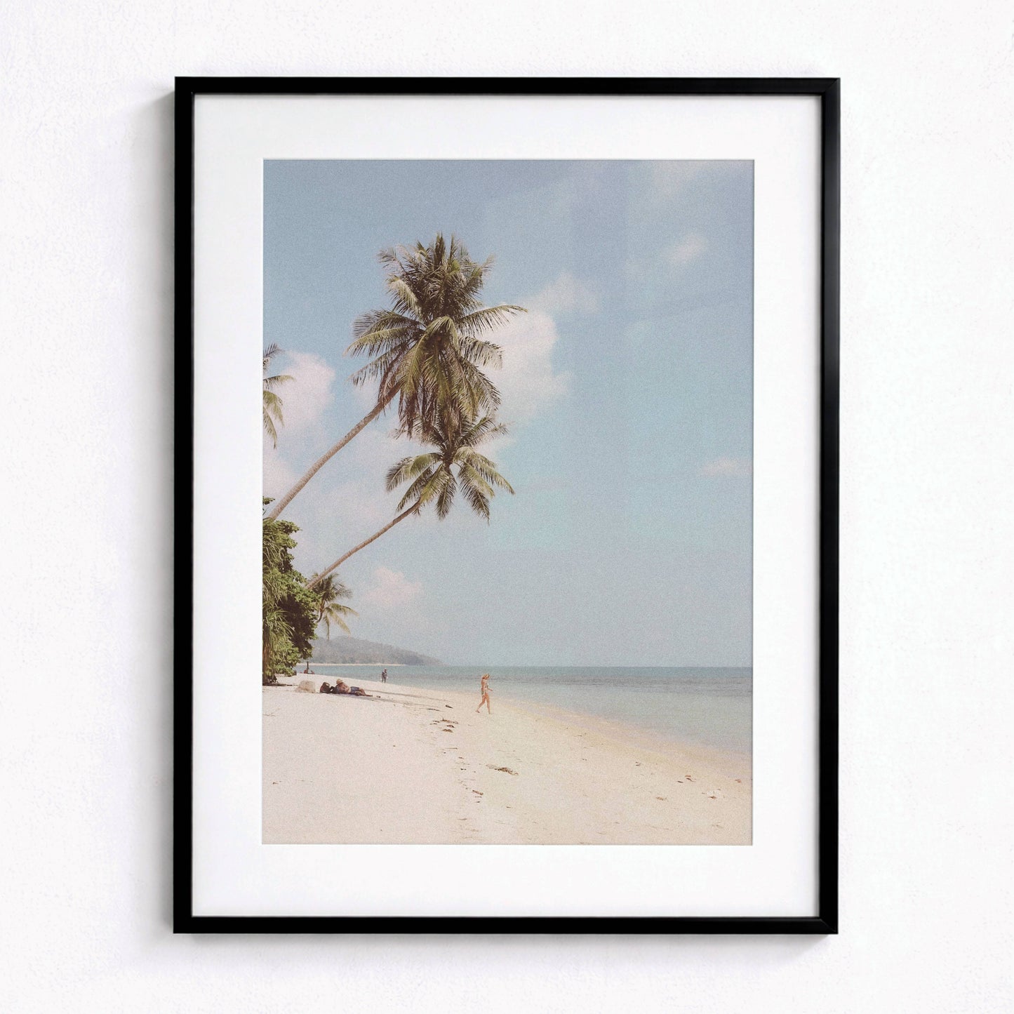 Affiche Plage Tropicale et Palmiers – Évasion Balnéaire Minimaliste | Poster sur Papier Mat