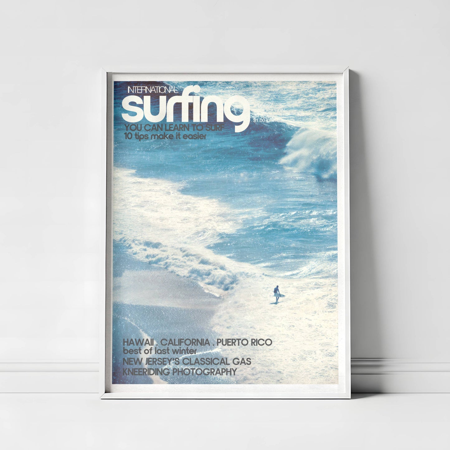 Poster Plage Surf Vintage – Ambiance bord de mer estivale