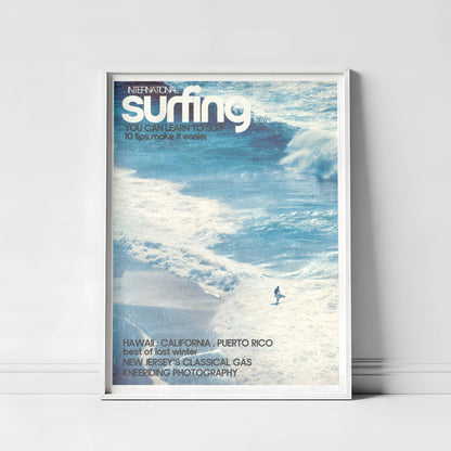Poster Plage Surf Vintage – Ambiance bord de mer estivale