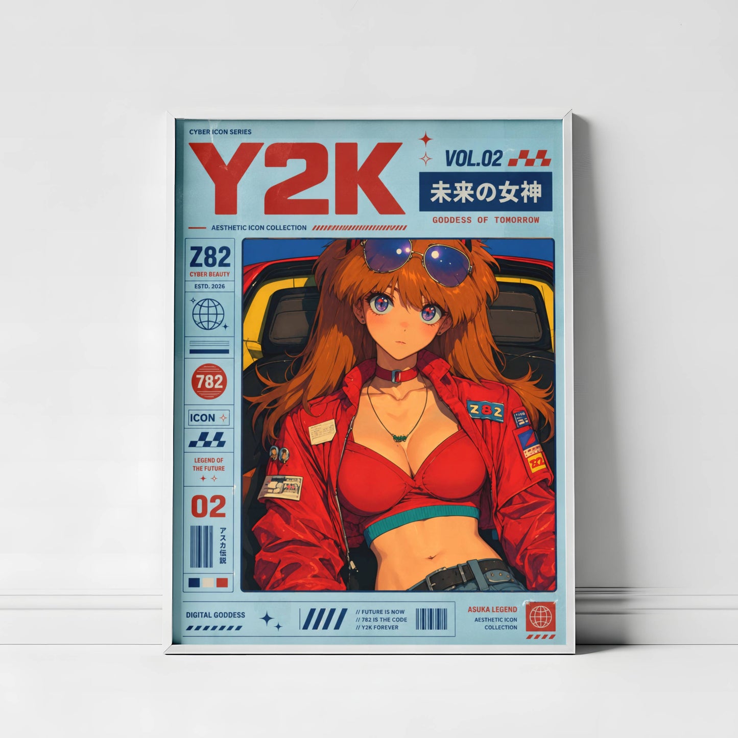 Y2K Magazine Cover Poster | Retro Anime Fashion Art Print | Streetwear Aesthetic Wall Decor | Pop Culture Poster