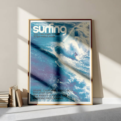 Affiche Grande Vague – Art mural surf rétro océan