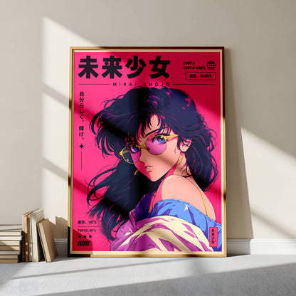Affiche Anime Fashion | Japanese City Pop Girl & Y2K