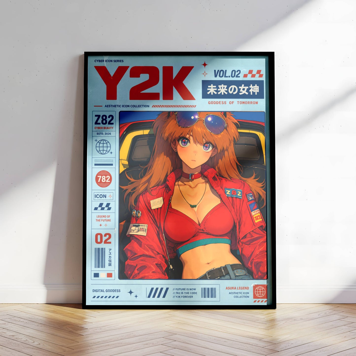 Y2K Magazine Cover Poster | Retro Anime Fashion Art Print | Streetwear Aesthetic Wall Decor | Pop Culture Poster