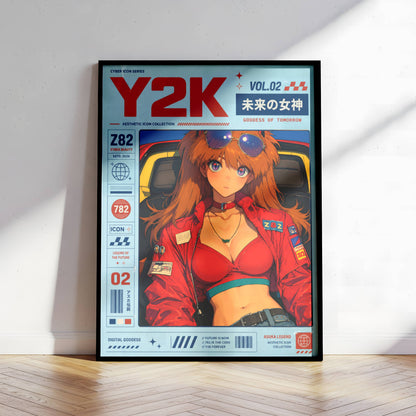 Y2K Magazine Cover Poster | Retro Anime Fashion Art Print | Streetwear Aesthetic Wall Decor | Pop Culture Poster