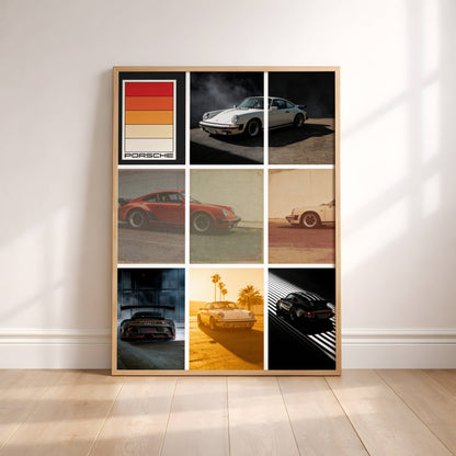 Affiche Porsche Collection Vintage – Galerie Automobile Rétro & Design Premium | Poster Mur de Porsche Classiques