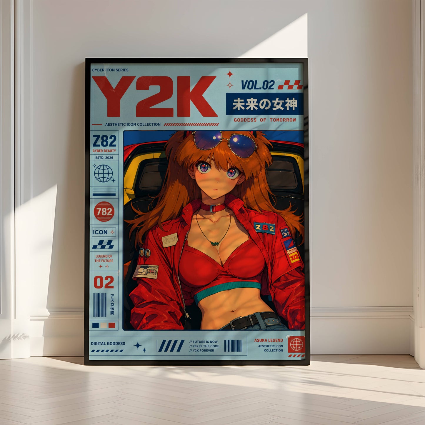 Y2K Magazine Cover Poster | Retro Anime Fashion Art Print | Streetwear Aesthetic Wall Decor | Pop Culture Poster