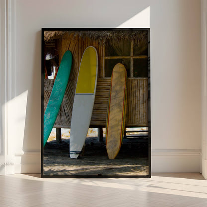 Affiche Planches de Surf Vintage – Ambiance Tropicale et Esprit Bord de Mer | Poster sur Papier Mat
