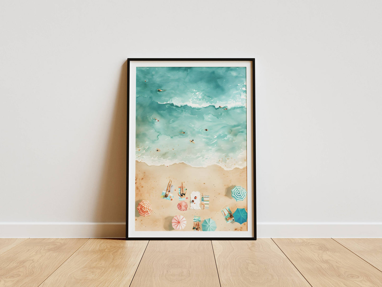 Affiche Vue Aérienne de Plage – Ambiance Estivale et Bord de Mer | Poster sur Papier Mat