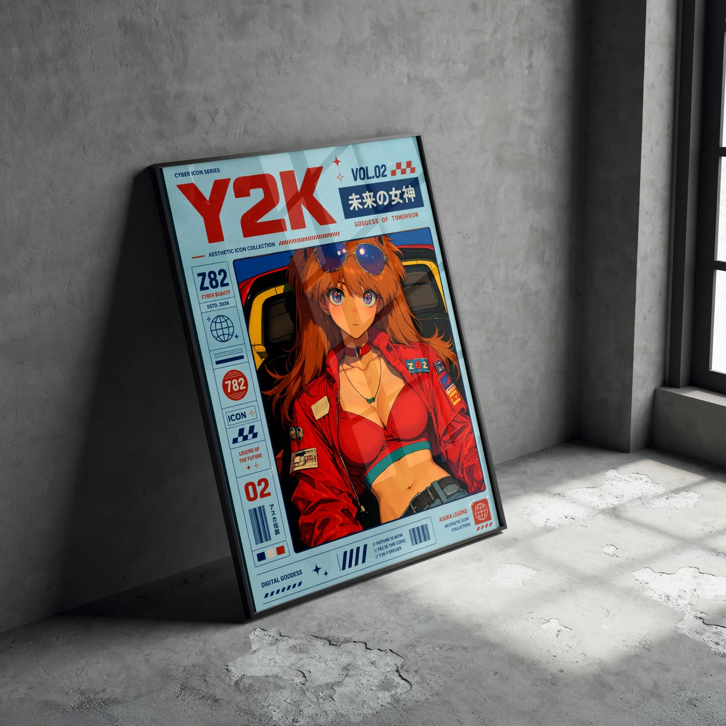 Y2K Magazine Cover Poster | Retro Anime Fashion Art Print | Streetwear Aesthetic Wall Decor | Pop Culture Poster