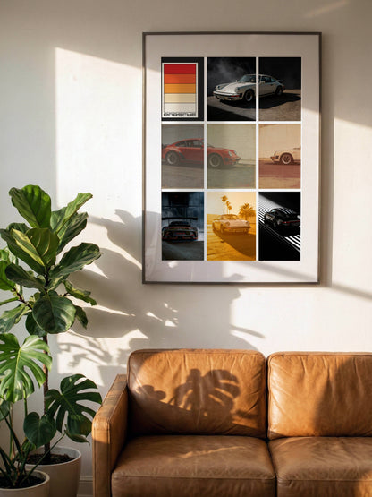 Affiche Porsche Collection Vintage – Galerie Automobile Rétro & Design Premium | Poster Mur de Porsche Classiques