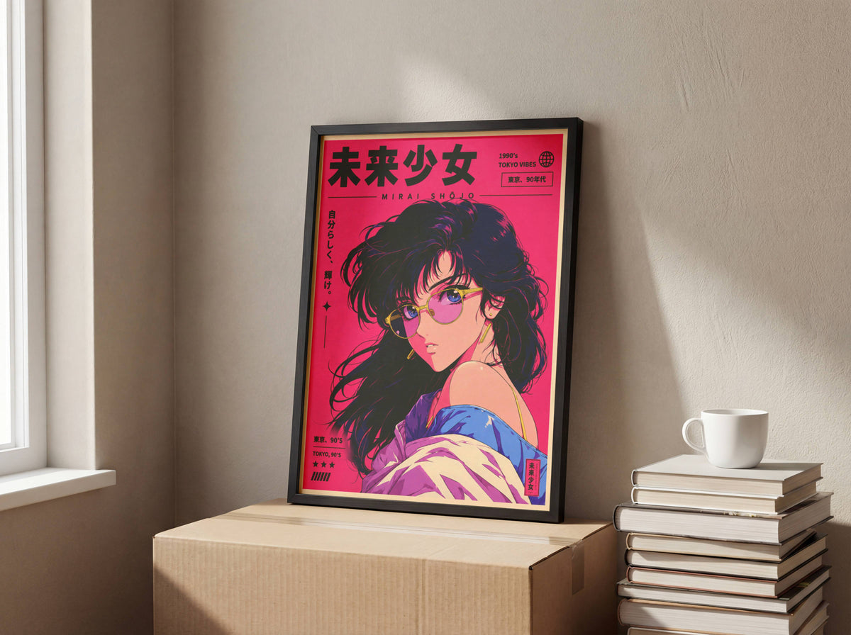 Affiche Anime Fashion | Japanese City Pop Girl & Y2K