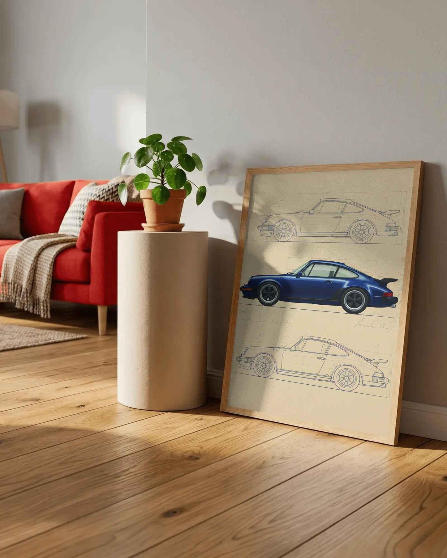 🏆🀣📺 Affiche Automobile Vintage Legend Mockup - Aura Studio Déco