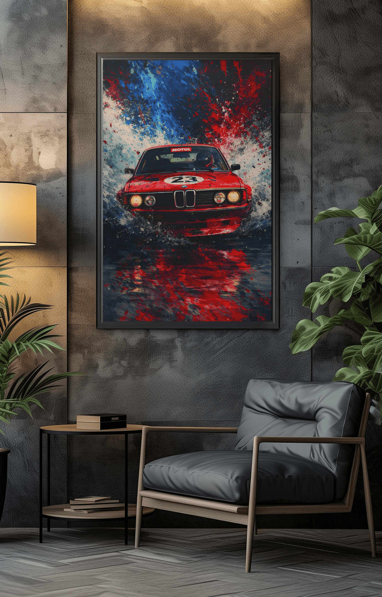 🏎️🏁Affiche Automobile Art' Sport 3 Encadrée - Aura Studio Déco