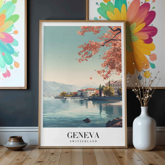 🏝️🗽🎳🛵 Collection Posters Voyage Artistiques - Genève 🇨🇭