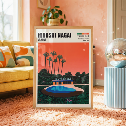 Affiche Hiroshi Nagai | Tokyo FM, Piscine & City Pop 80s
