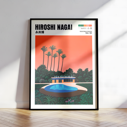 Affiche Hiroshi Nagai | Tokyo FM, Piscine & City Pop 80s