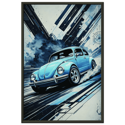 🏎️🏁Affiche Automobile Art' Abstract Encadrée - Aura Studio Déco