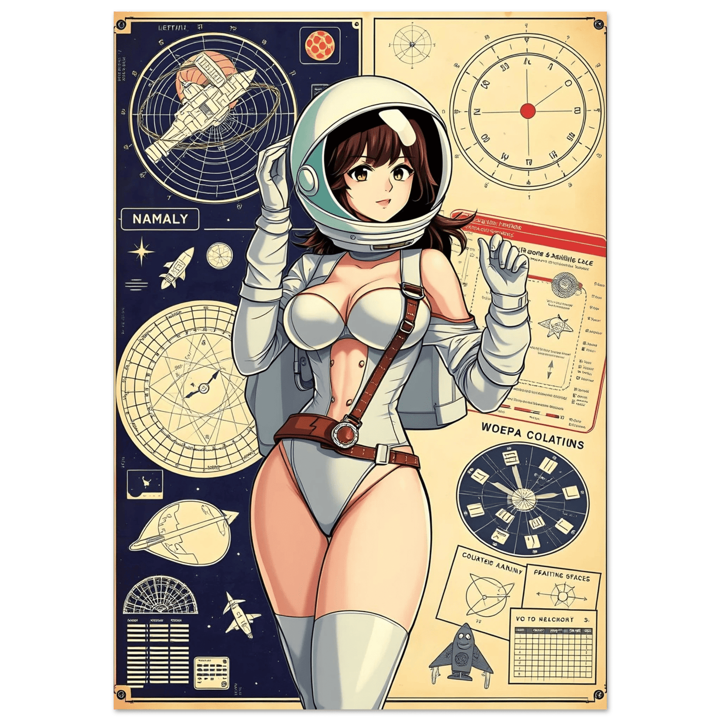 🌸🪐🎀👽Création Anime Rétro Sci-Fi ☄️30 - Aura Studio Déco