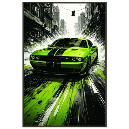 🏎️🏁Affiche Automobile Art' Street Encadrée - Aura Studio Déco