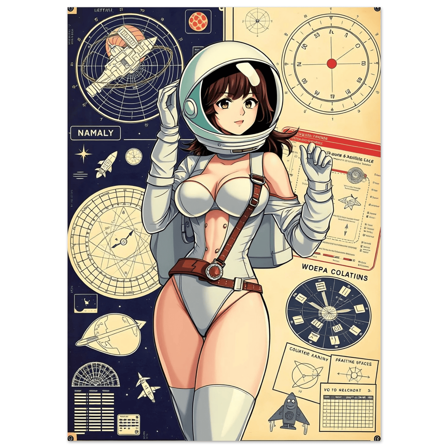 🌸🪐🎀👽Création Anime Rétro Sci-Fi ☄️30 - Aura Studio Déco