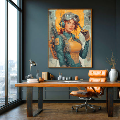 ✨ RETRO FUTUR MECHA WOMENS — Starship Series #26 - Aura Studio Déco