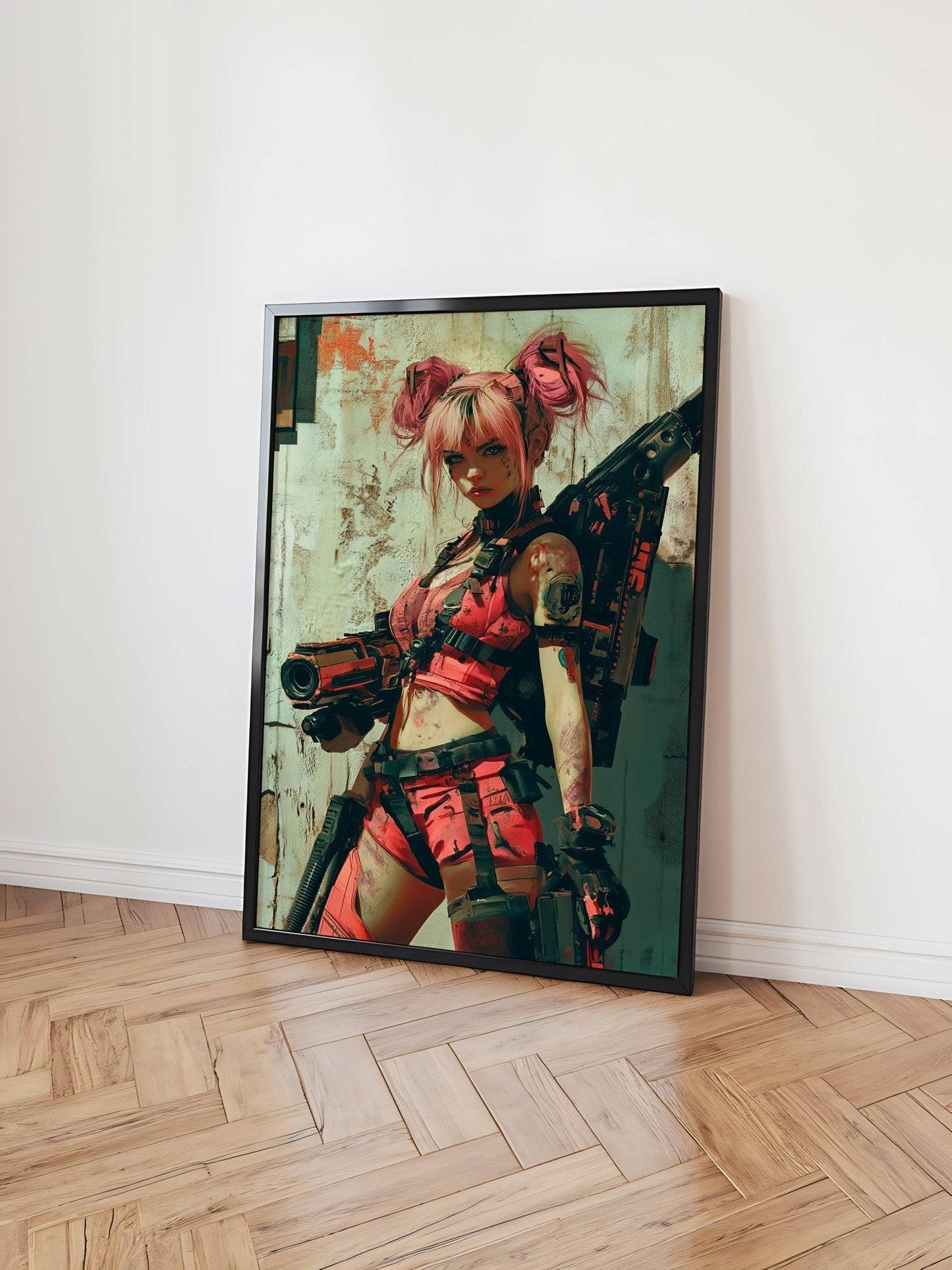 🧬Estampe d 'Art Affiche Cyber Girl Hors-série #2 – Art Mural Cyberpunk - Aura Studio Déco