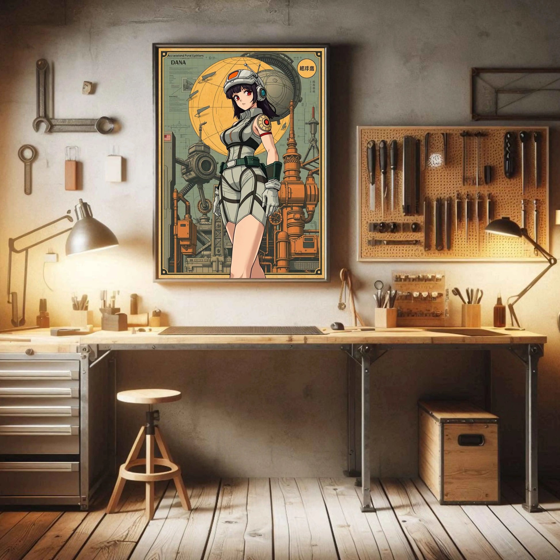 🌸🪐🎀👽 Poster Création Anime Rétro Sci-Fi ☄️19 - Aura Studio Déco