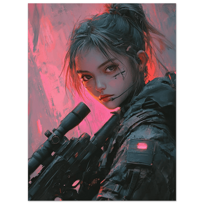 🧬Estampe d 'Art Affiche Cyber Girl Hors-série # 6 – Art Mural Cyberpunk - Aura Studio Déco
