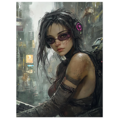 🧬 Impression CYBERPUNK WAR GIRL ULTIMATE SERIE #34 - Aura Studio Déco