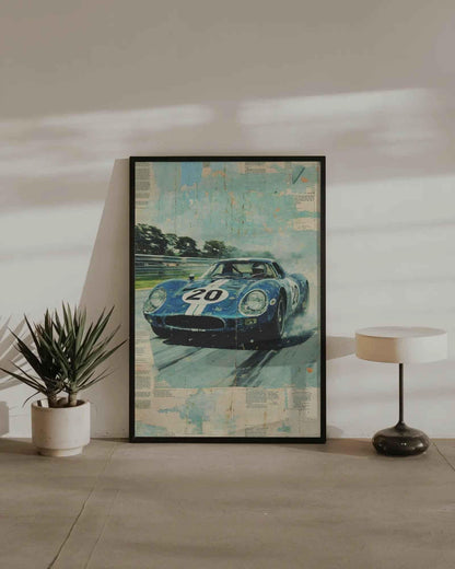 🏆🀣📺 Affiche Automobile Vintage Race Legend 2 - Aura Studio Déco